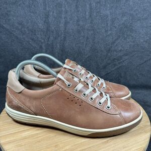 S Ecco Chase II Brown Leather Lace Up Sneakers‎ Women's Size 41 EU / 9.5 US